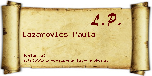 Lazarovics Paula névjegykártya